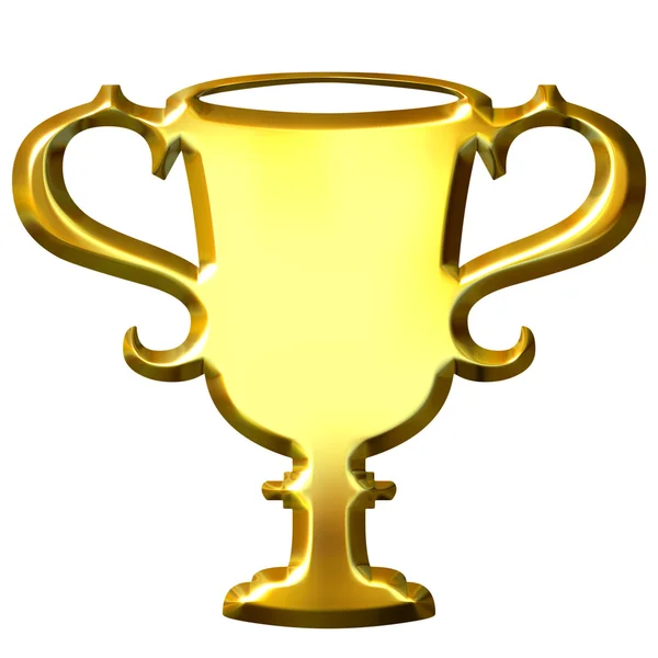 3D Golden Trophy — Stock Photo, Image