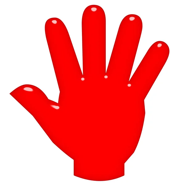 Mão Aberta 3D — Fotografia de Stock