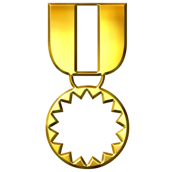 3D altın şeref madalyası — Stok fotoğraf