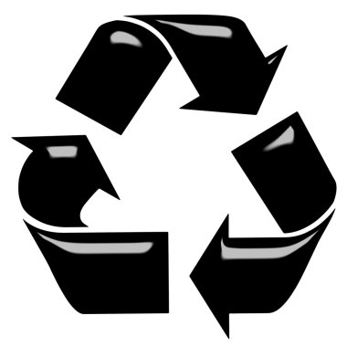 3D Recycling Symbol clipart