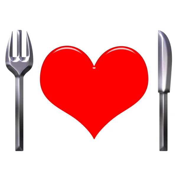 Amor comida — Fotografia de Stock