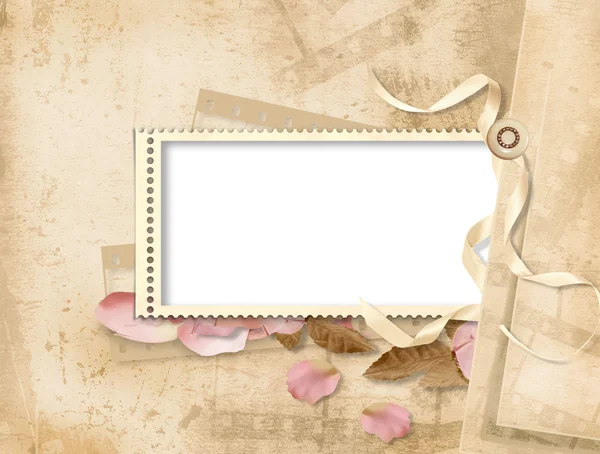 Vintage background with stamp-frames — Stock Photo, Image