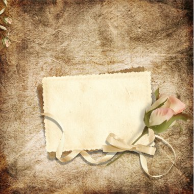 Beautiful card for congratulations or invitation on the vintage background clipart