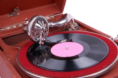 Old vinyl player clipart