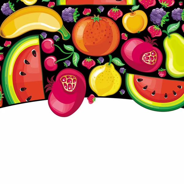 Cadre fruité — Image vectorielle
