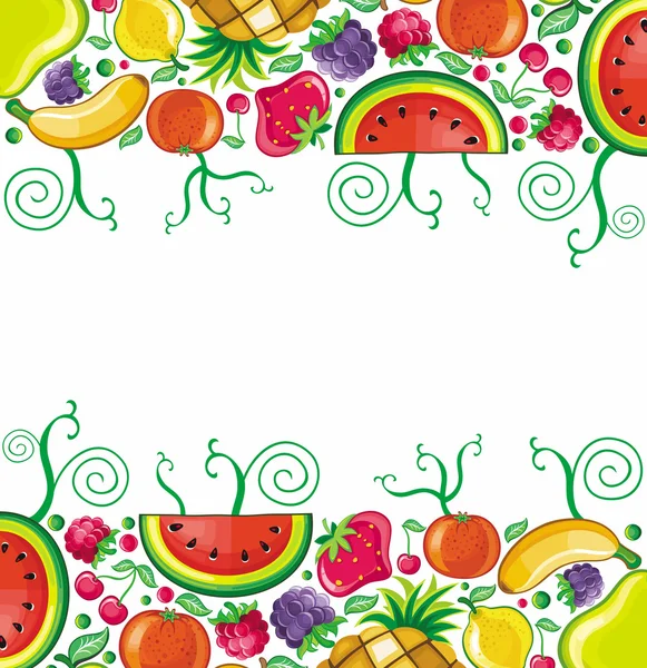Cadre fruité — Image vectorielle