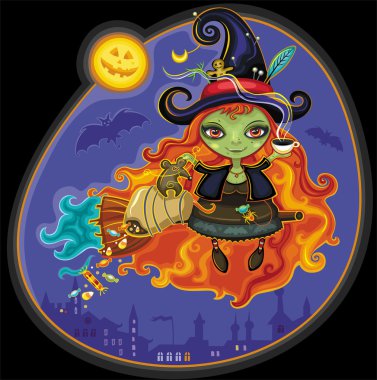 Funny witch clipart