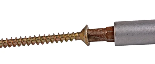 Screw and screwdriver — Stock Photo, Image