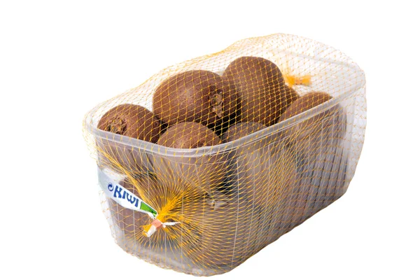 Kiwi w plastikowym pudełku — Zdjęcie stockowe