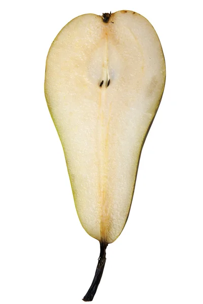 Green pear half — Stock Photo, Image