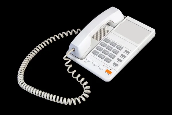 Белый телефон — стоковое фото