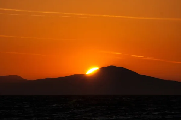 Шматок сонця на заході сонця — стокове фото