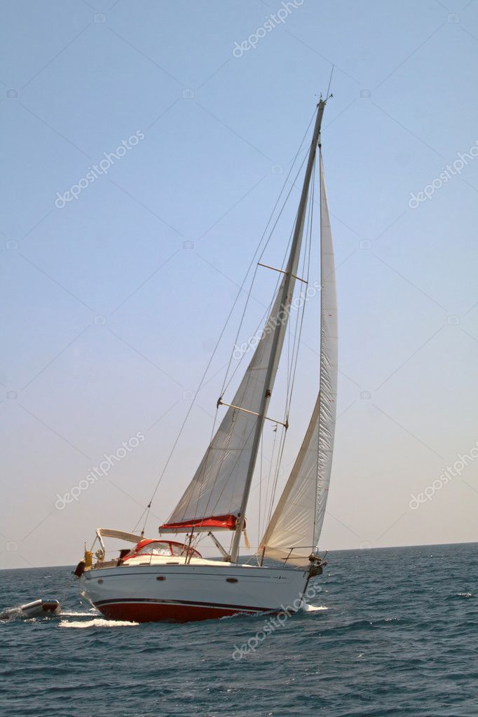 Turning sailing boat — Stock Photo © aragami12345 3268193