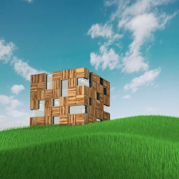 Conceito de fachada de cubo — Fotografia de Stock