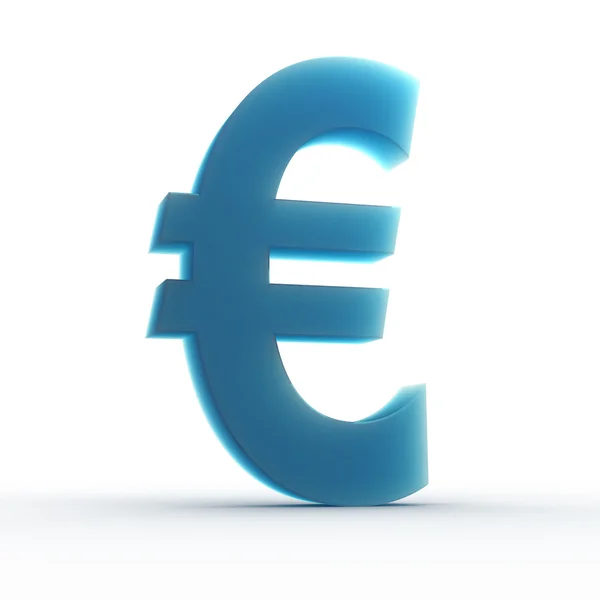 Euro sinal azul — Fotografia de Stock