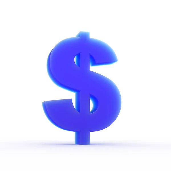 Mavi dolar işareti — Stok fotoğraf