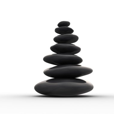 Balanced row from zen pebbles clipart