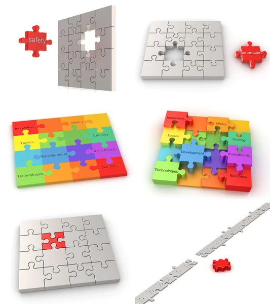 Puzzle business concepts — Stock Photo, Image