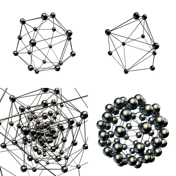 Esferas cromadas conectadas — Foto de Stock