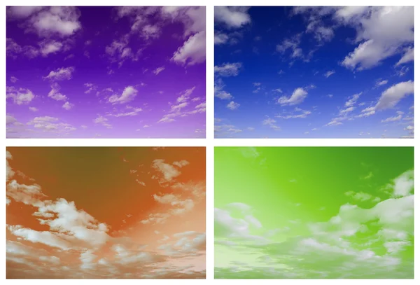 Färgade molnsamling — Stockfoto