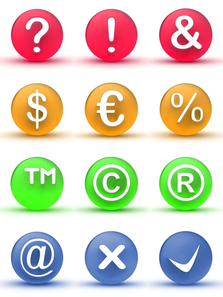 Colored symbols set — Stock Photo, Image