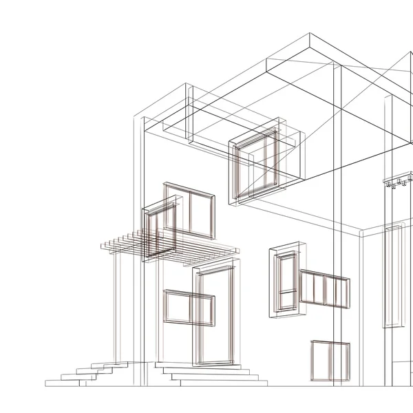 Bauplan des Hauses — Stockfoto
