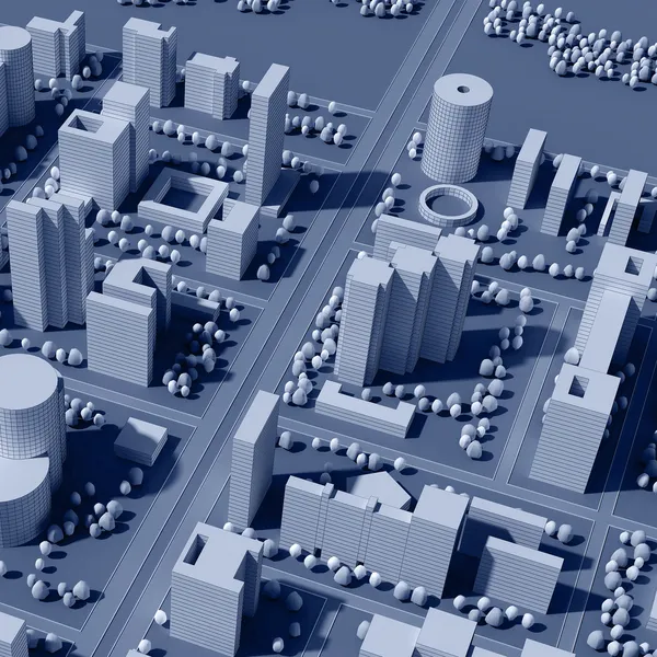 3D mapa miasta — Zdjęcie stockowe