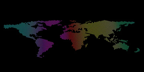 Rainbow Earth mapa hegaxon — Fotografia de Stock