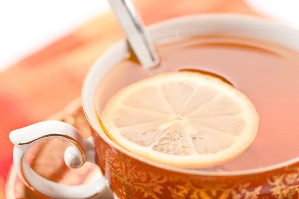 喝杯茶，红色静物 — 图库照片