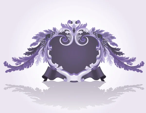 Moldura vintage violeta com videira —  Vetores de Stock