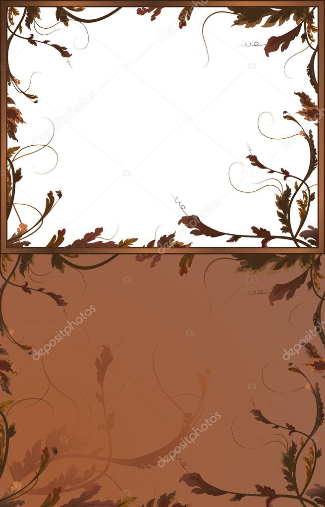 Fantasy background with brown branches