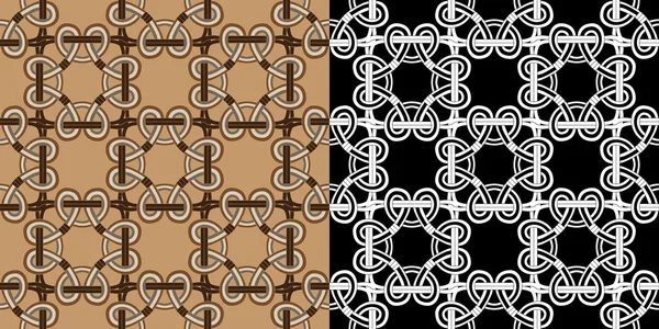 Traditionnel celtique sans couture en deux variantes — Image vectorielle