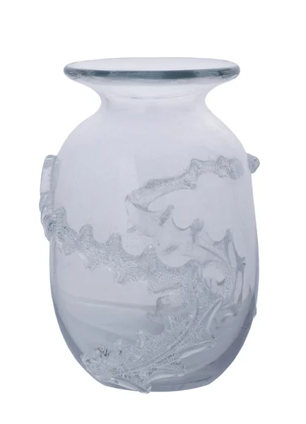 Dekorativní skleněná váza na izolované bílá — Stock fotografie