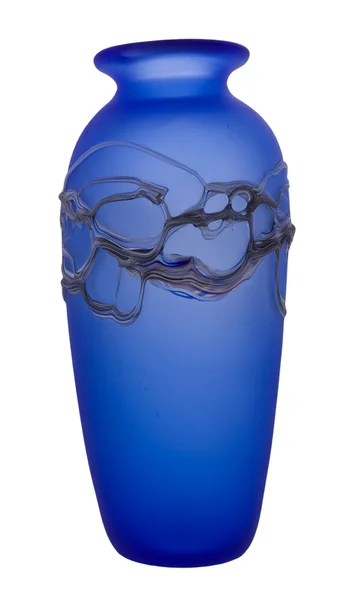 Dekoratív üveg váza elszigetelt fehér — Stock Fotó