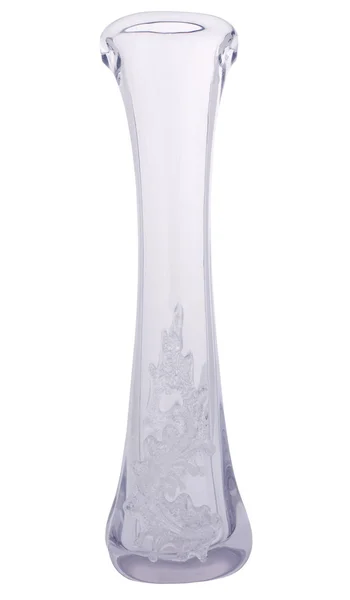 Decoratieve glazen vaas op geïsoleerde Wit — Stockfoto