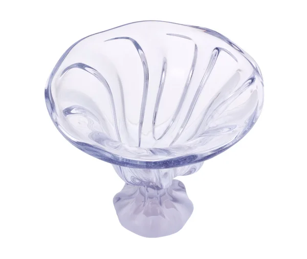 Декоративная стеклянная ваза на изолированном белом — стоковое фото