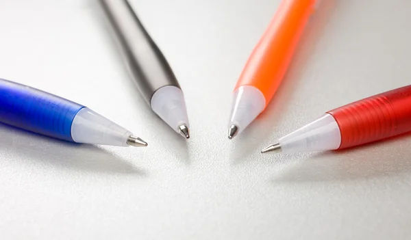 Set of colored pens on table — Stock Photo, Image