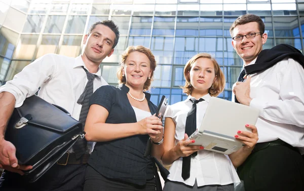 Happy office workers — Stock Photo, Image