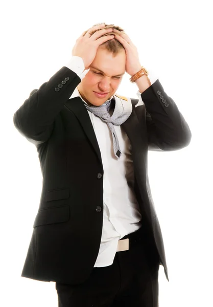 Young stressed businessman Stock Image