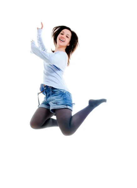 跳跃的女人 — 图库照片
