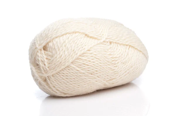 白色羊毛线程白い羊毛スレッド — ストック写真