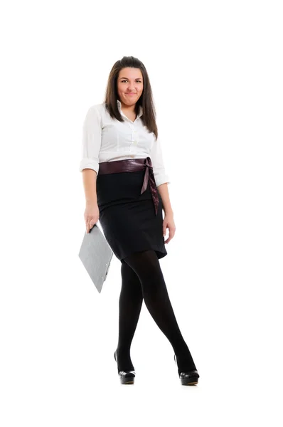 Young businesswoman with docs — Stock Photo, Image