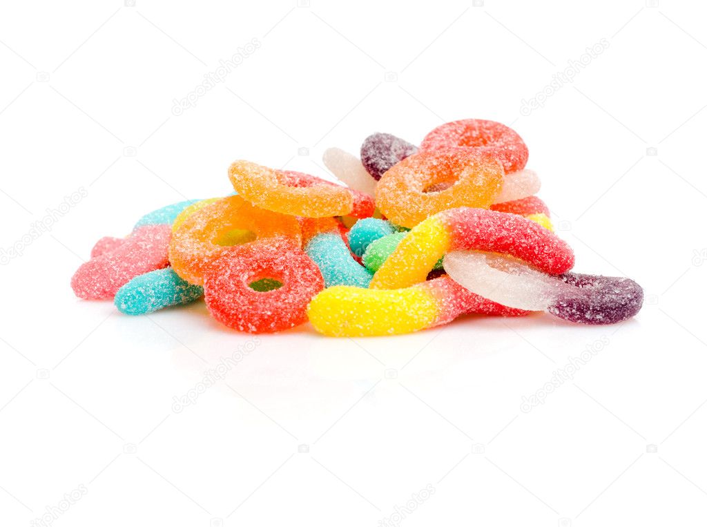 Sour Jelly Strips in Candy Shop. Colorful Chewing Marmalade for Background  Stock Image - Image of background, flavor: 156192731