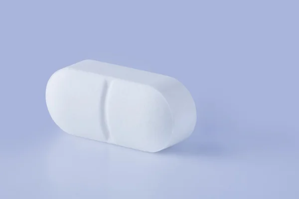 Pillola bianca, da vicino — Foto Stock