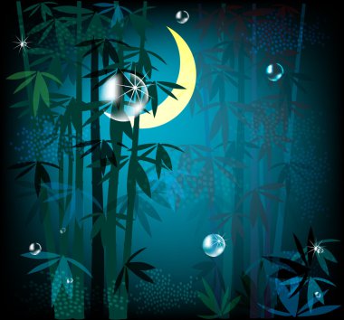 Night rainforest clipart