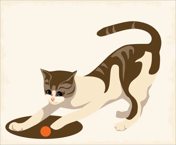 Katze spielen — Stockvektor