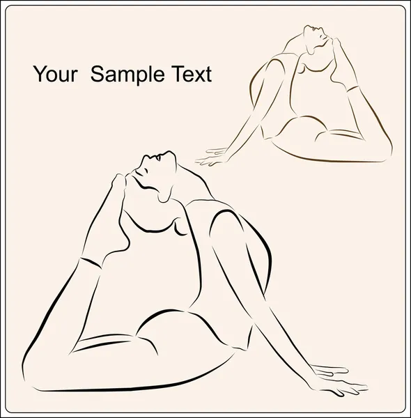 Pratique du yoga — Image vectorielle