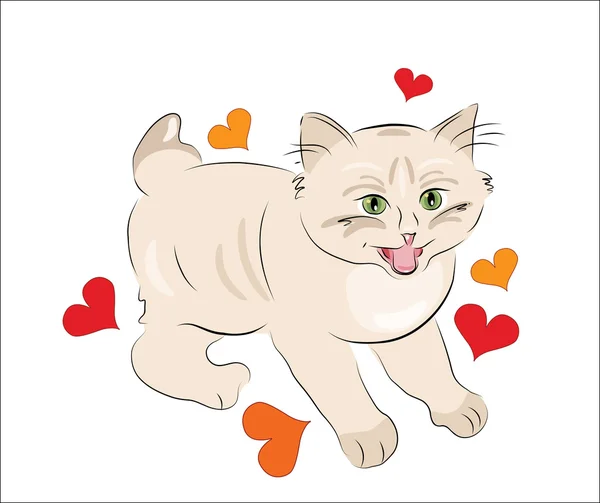 Щасливі кошеня — стоковий вектор