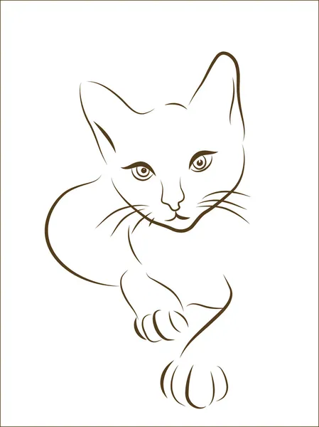 Силуэт кошки — стоковый вектор