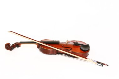 Violin isolated on white clipart
